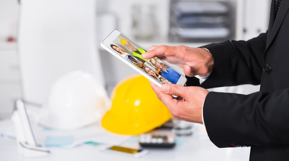 Businessman using smartphone