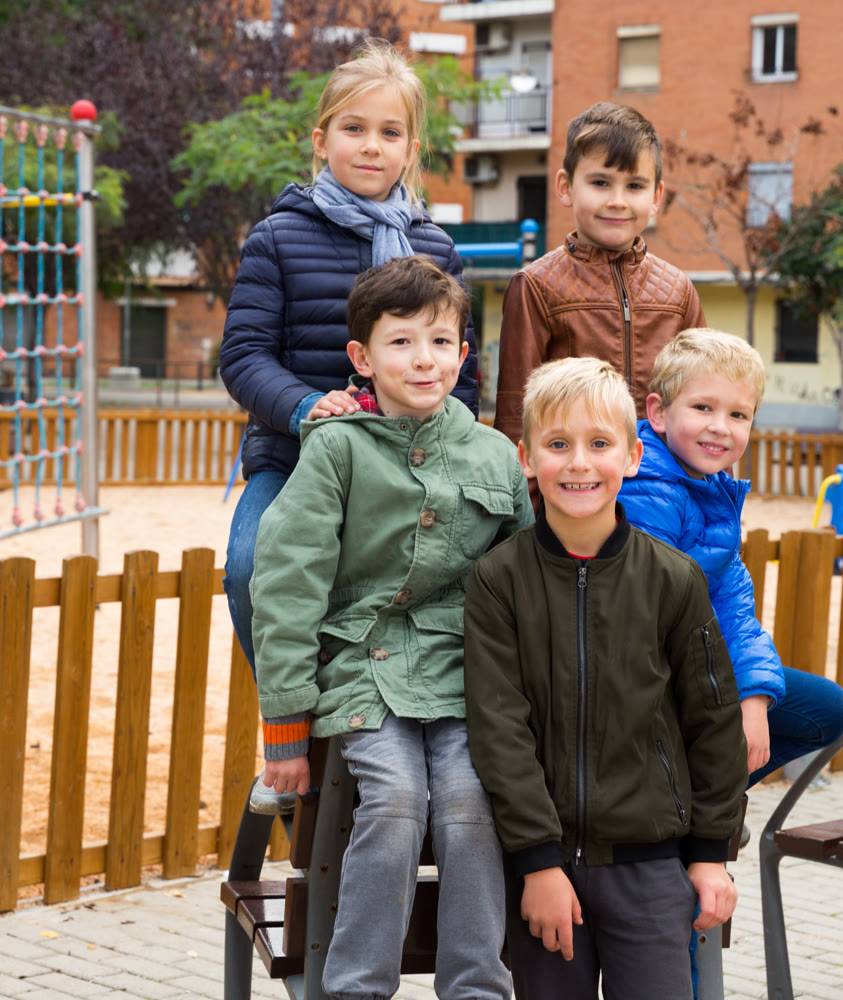 Happy kids on playground