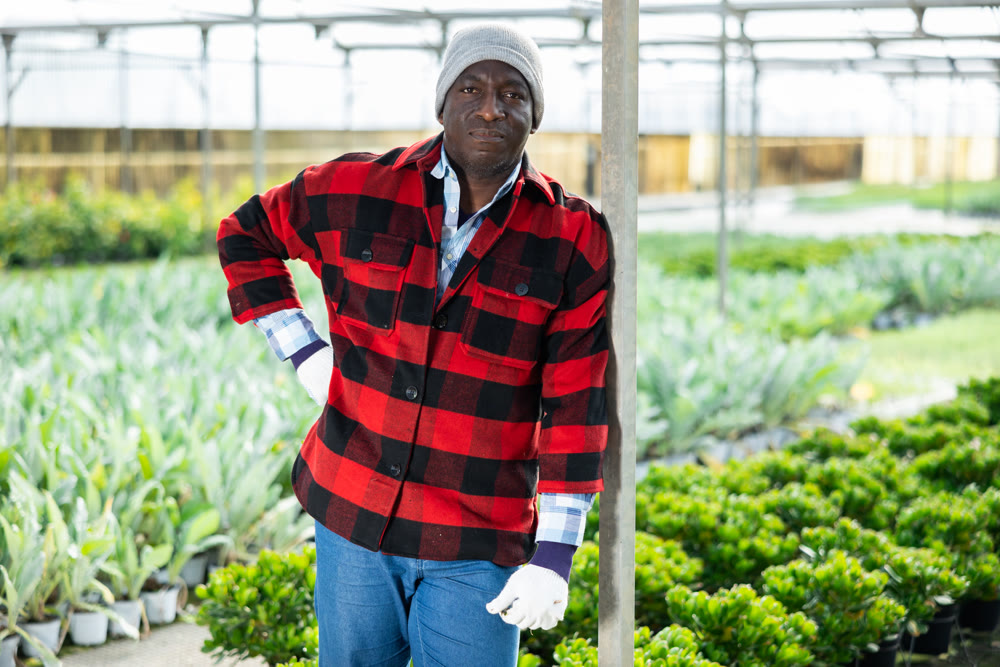 Portrait of an african american man farmer