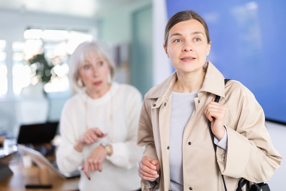 Woman was upset because of senior female boss commanders shouting