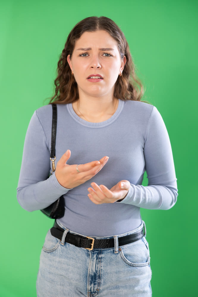 Girl is sad and upset