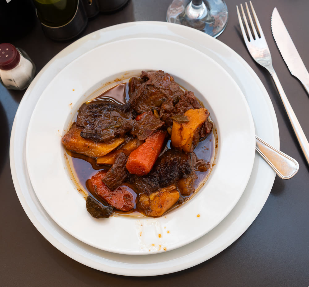 Beef stew with potatoes and vegetables