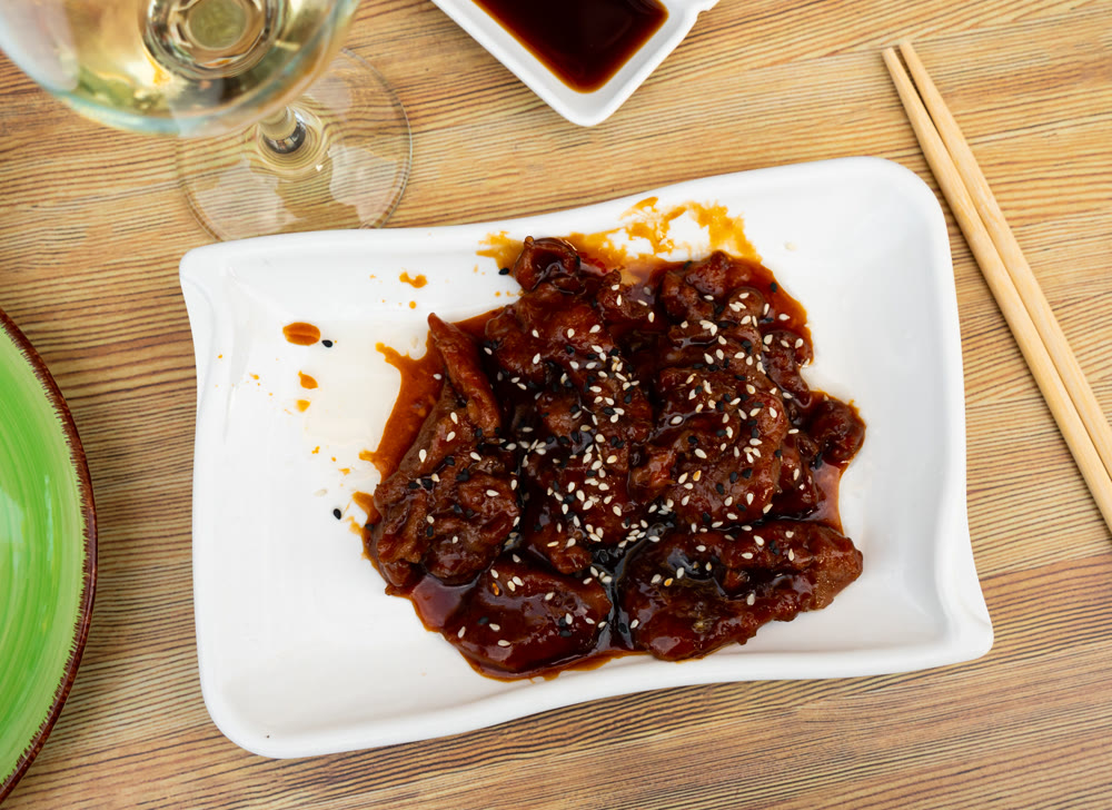 Teriyaki beef meat dish