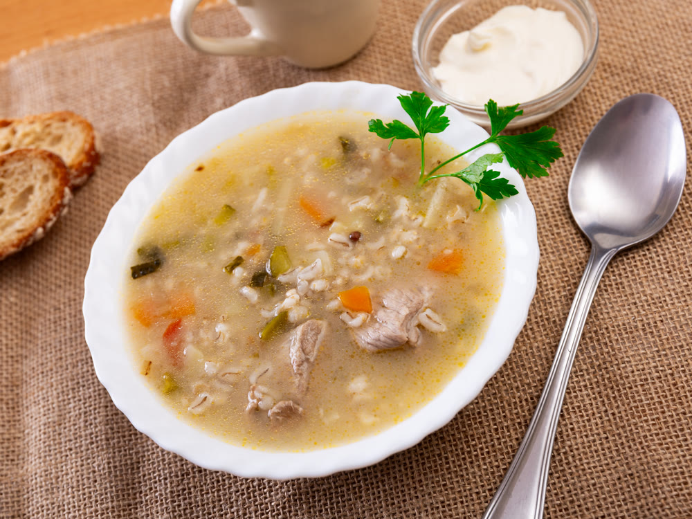 Traditional Russian soup Rassolnik