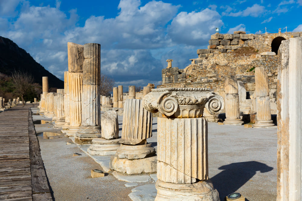 Odeon theater and Upper Agora in the Efesus