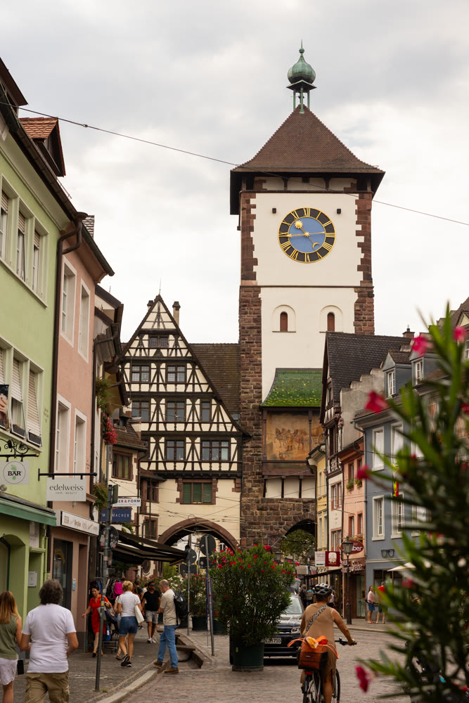 Schwabentor historic gate in Freiburg, Germany