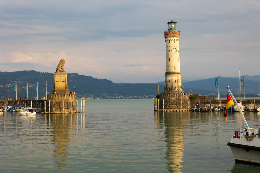 Historic town of Lindau, in state of Bavaria, Germany