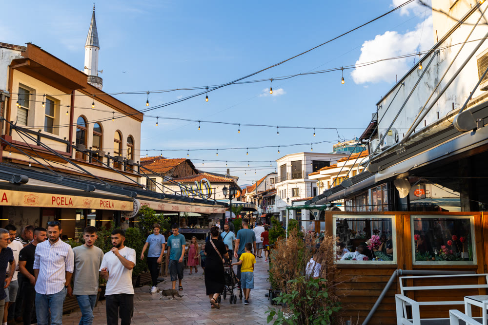 ancient market and ancient streets in Skopje