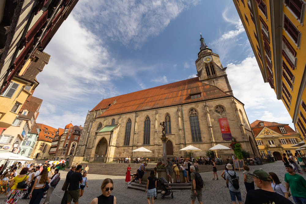 Rectangular building of St. Georges Church, Germany, Tubingen