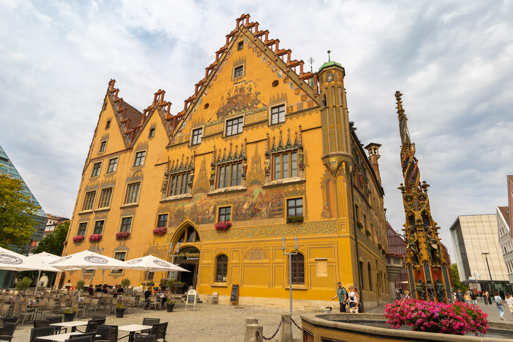Ulmer Rathaus historic town hall in Ulm, Germany