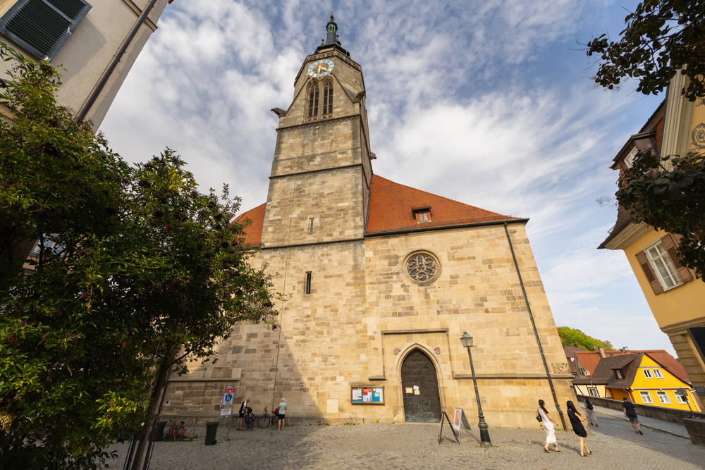 Rectangular building of St. Georges Church, Germany, Tubingen
