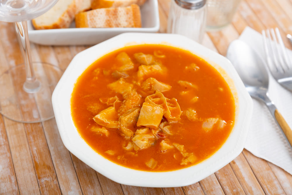 Traditional dish in the north of Spain is Callos a la Asturiana