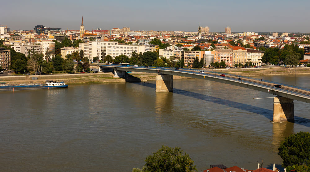View from the Petrovaradin fortress on the city of Novi Sad