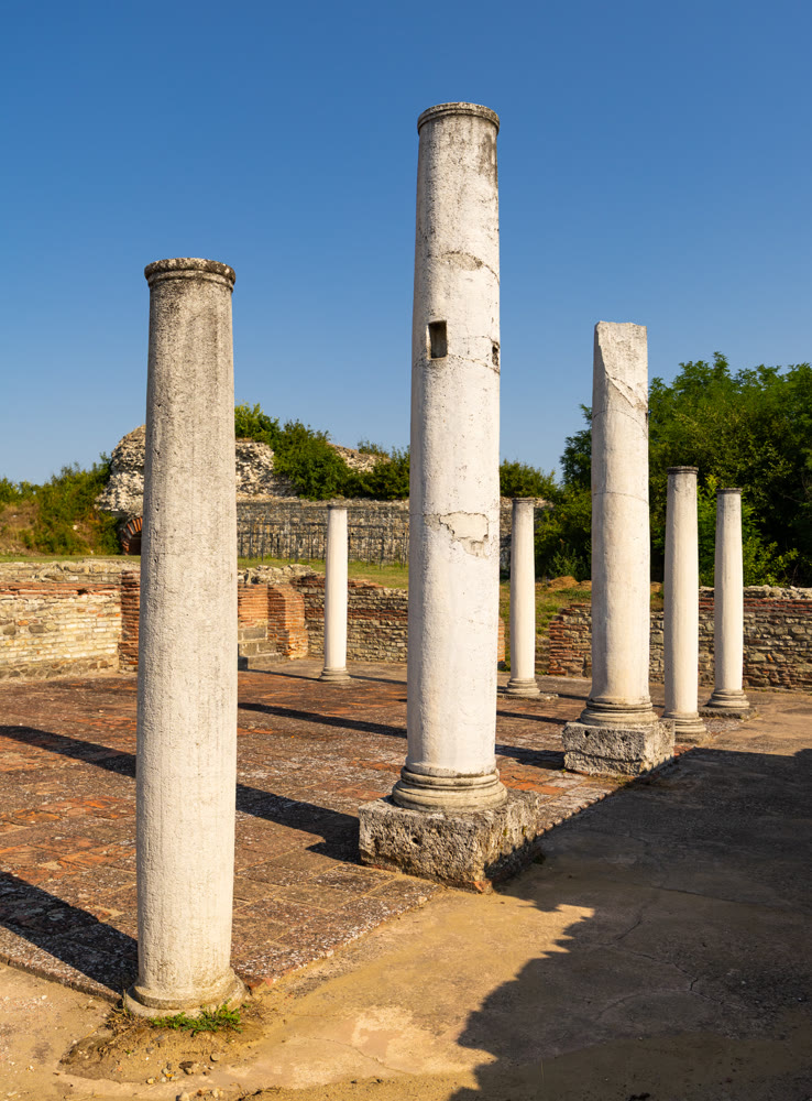 Felix Romuliana ancient castle and fortress from roman empire time with walls and buildings remaining located near Zajecar