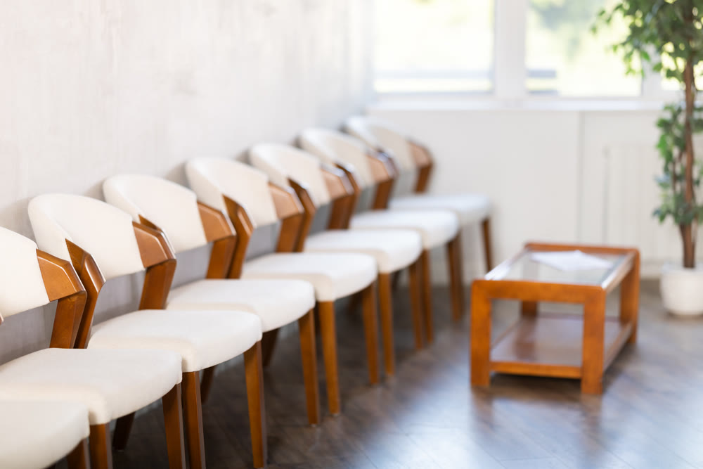 Bright interior of the office and lecture hall