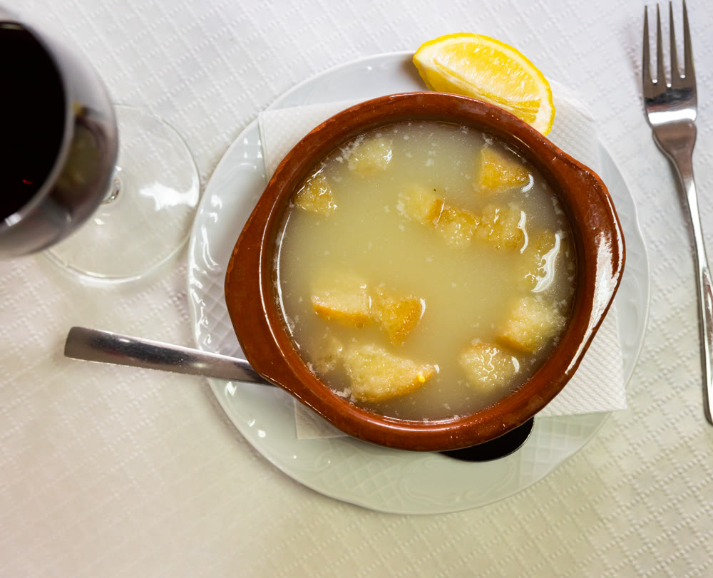 Hot meat soup