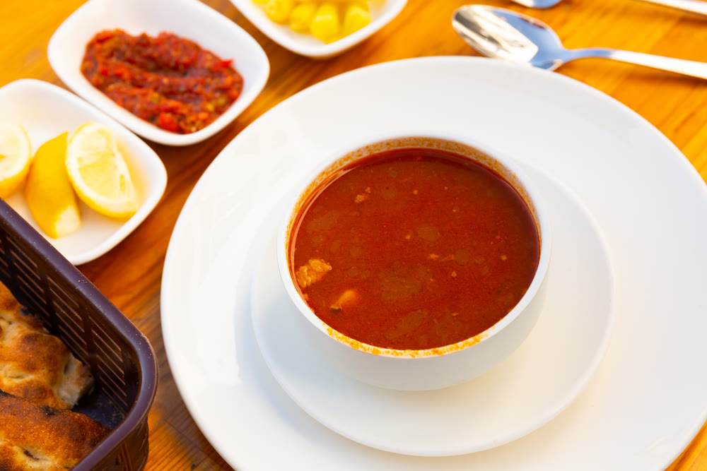 Bamia, Turkish stew with lamb, okra, tomatoes